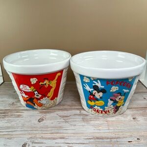 Disney Mickey Mouse and Friends Popcorn Bowls - Red and Blue